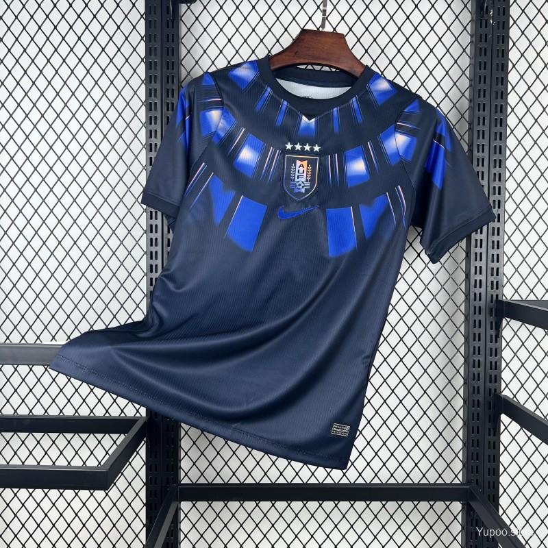 Camiseta de fútbol Uruguay 2026 VISITANTE MANGA CORTA VERSION FAN